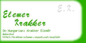 elemer krakker business card
